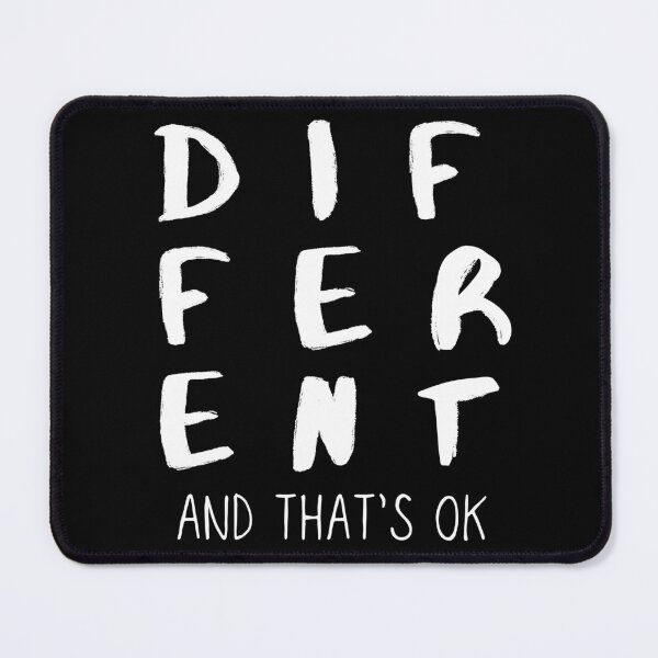 Item preview, Different And Thats OK. Typography. White Text. Capitals designed and sold by JellyBeenzz.