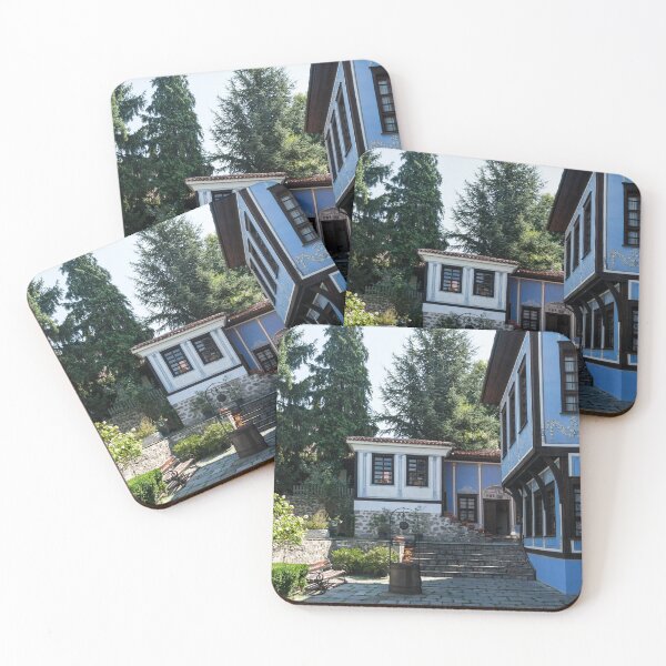 Item preview, Old Town Plovdiv - Blue and White Revival House Courtyard designed and sold by Georgia Mizuleva.