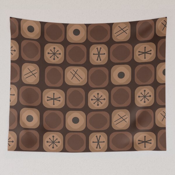 Item preview, 1950s Mod Art Soft Cubes Brown designed and sold by thepixelgarden.