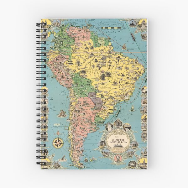 Item preview, Vintage 1930 South America map design - Christmas - Anniversary - Valentine's Day - Mother's day - Father's day - Memorial day designed and sold by mappendant.