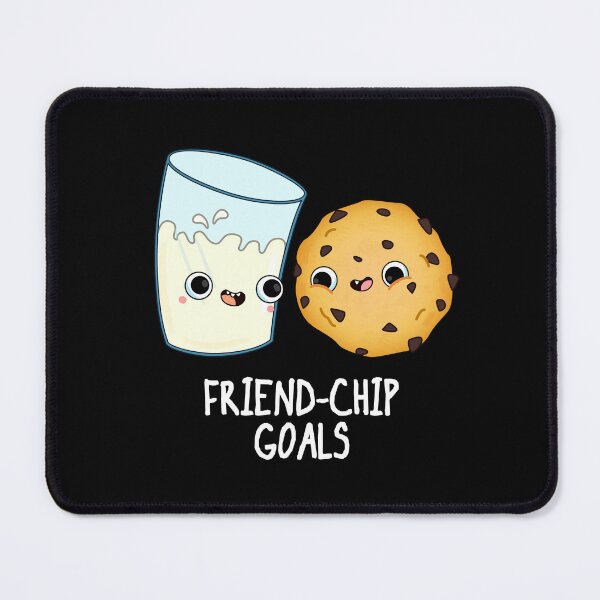Item preview, Friend-Chip Goals Funny Friend Puns (Dark BG) designed and sold by punnybone.