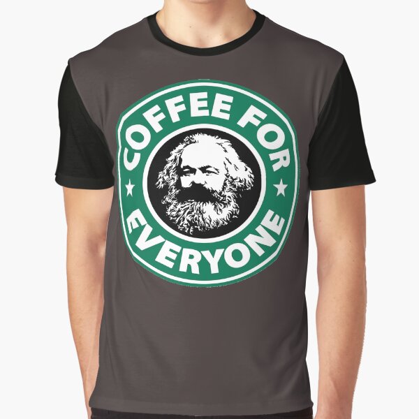 Vista previa del artículo con la obra «Karl Marx - Café socialista», diseñado y vendido por DAVIDHOWAR.