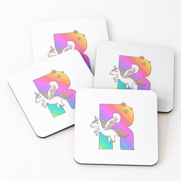 Item preview, Unicorn Monogram Letter R Initial Cute Birthday Gift designed and sold by Delightfully Cynical.