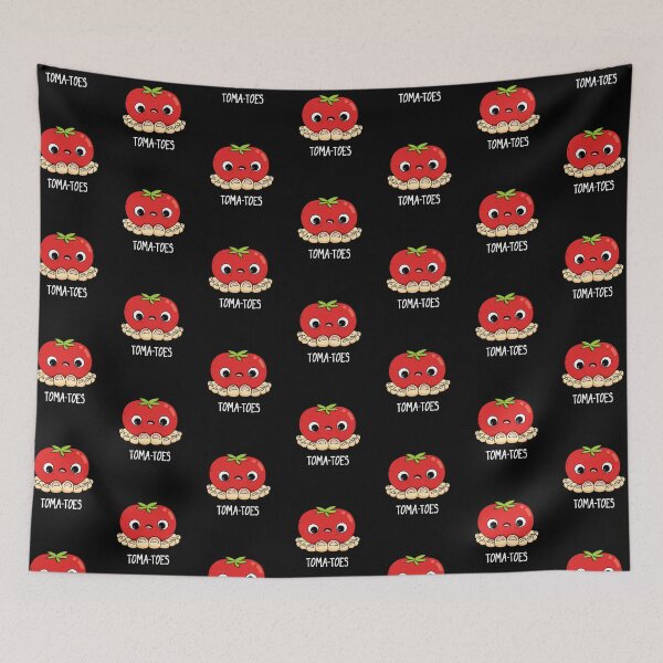 Item preview, Toma-toes With Toes Funny Tomato Puns (Dark BG) designed and sold by punnybone.