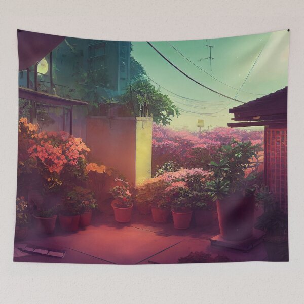 Item preview, City Garden At Sunrise Scenery designed and sold by luceamart.