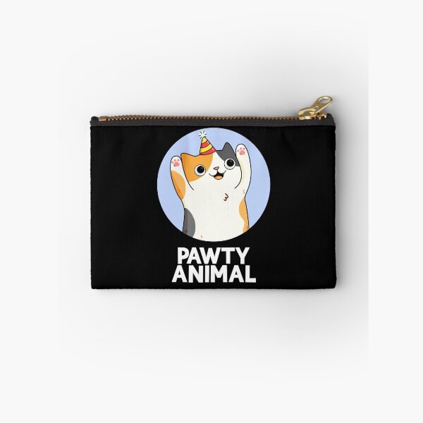 Item preview, Pawty Animal Funny Party Cat Puns (Dark BG) designed and sold by punnybone.