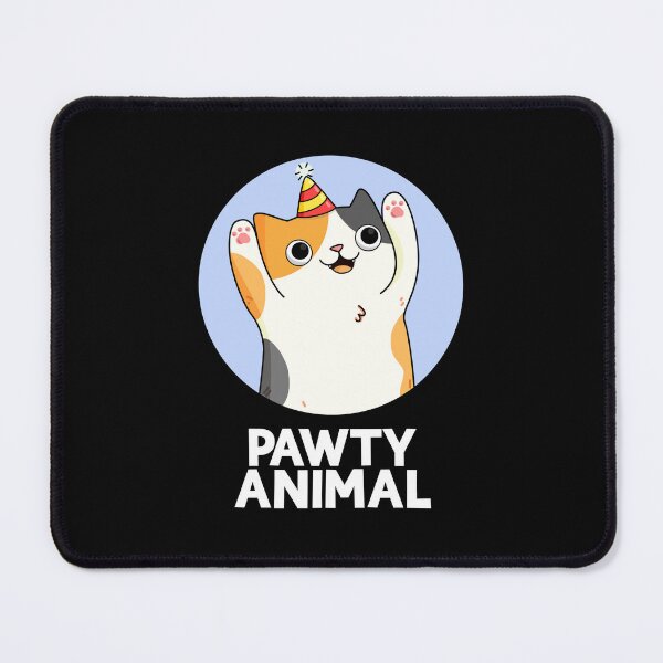 Item preview, Pawty Animal Funny Party Cat Puns (Dark BG) designed and sold by punnybone.