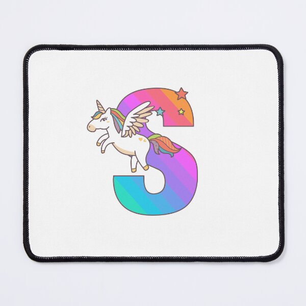 Item preview, Unicorn Monogram Letter S Initial Cute Birthday Gift designed and sold by Delightfully Cynical.