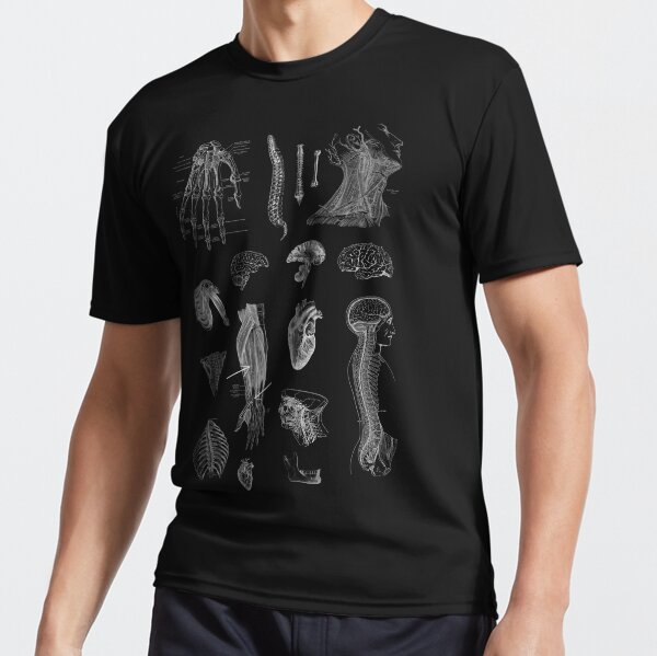 Vintage Anatomy Print Active T-Shirt