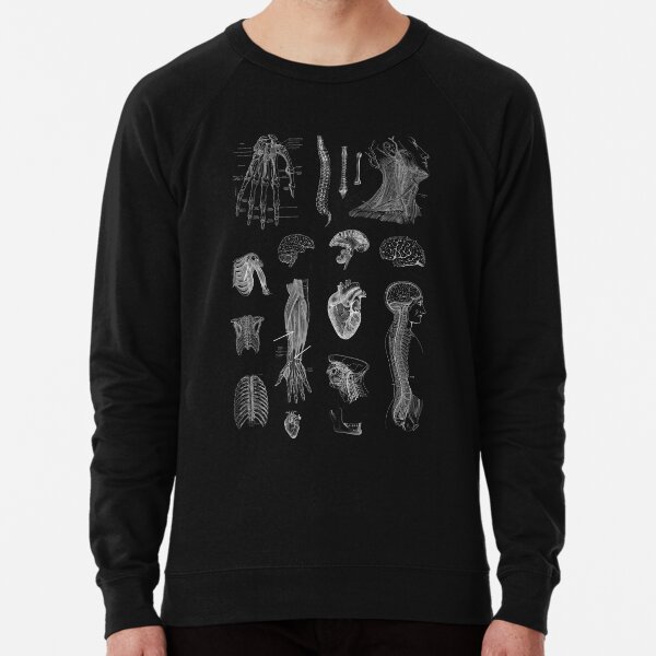 Vintage Anatomy Print Lightweight Sweatshirt