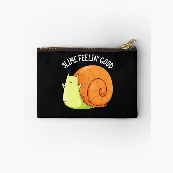 Item preview, Slime Feelin Good Funny Snail Puns (Dark BG) designed and sold by punnybone.