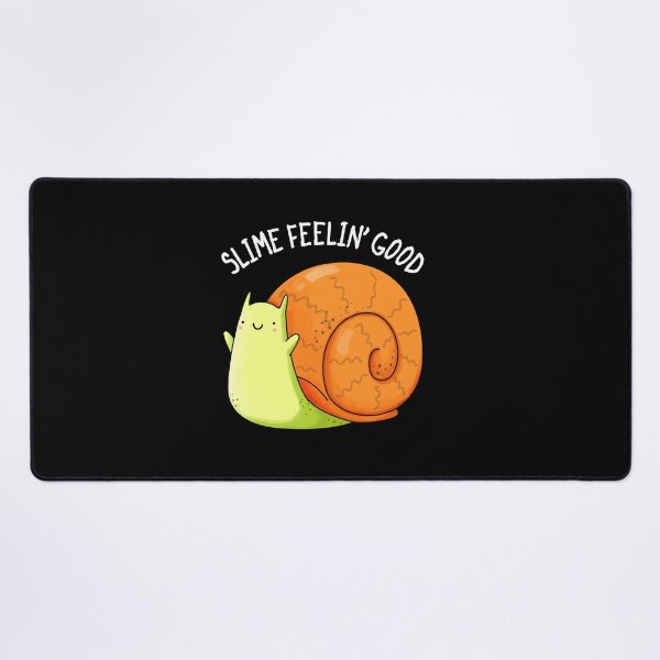 Item preview, Slime Feelin Good Funny Snail Puns (Dark BG) designed and sold by punnybone.