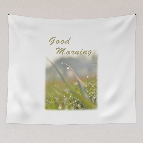 Item preview, Dew on Grass Good Morning designed and sold by Azraqcrafts.