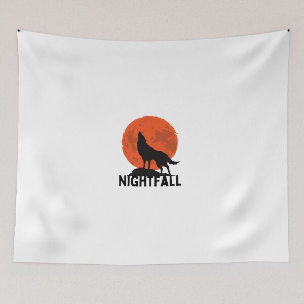 Item preview, Nightfall wolf howling at the moon design designed and sold by Williamdripfoe.