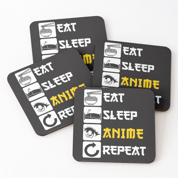 Item preview, Eat Sleep Anime Repeat  Manga Japan Saying Cosplay KPop  designed and sold by XimenaLawrence.