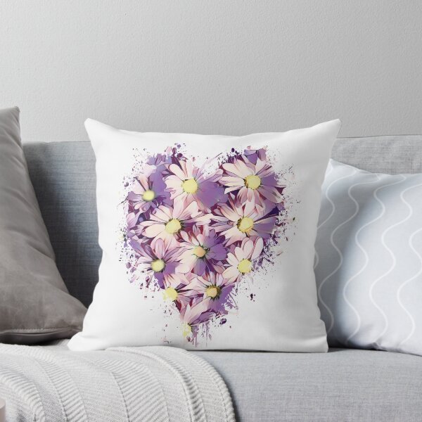Item preview, Purple Daisies Heart designed and sold by Heathermarie321.