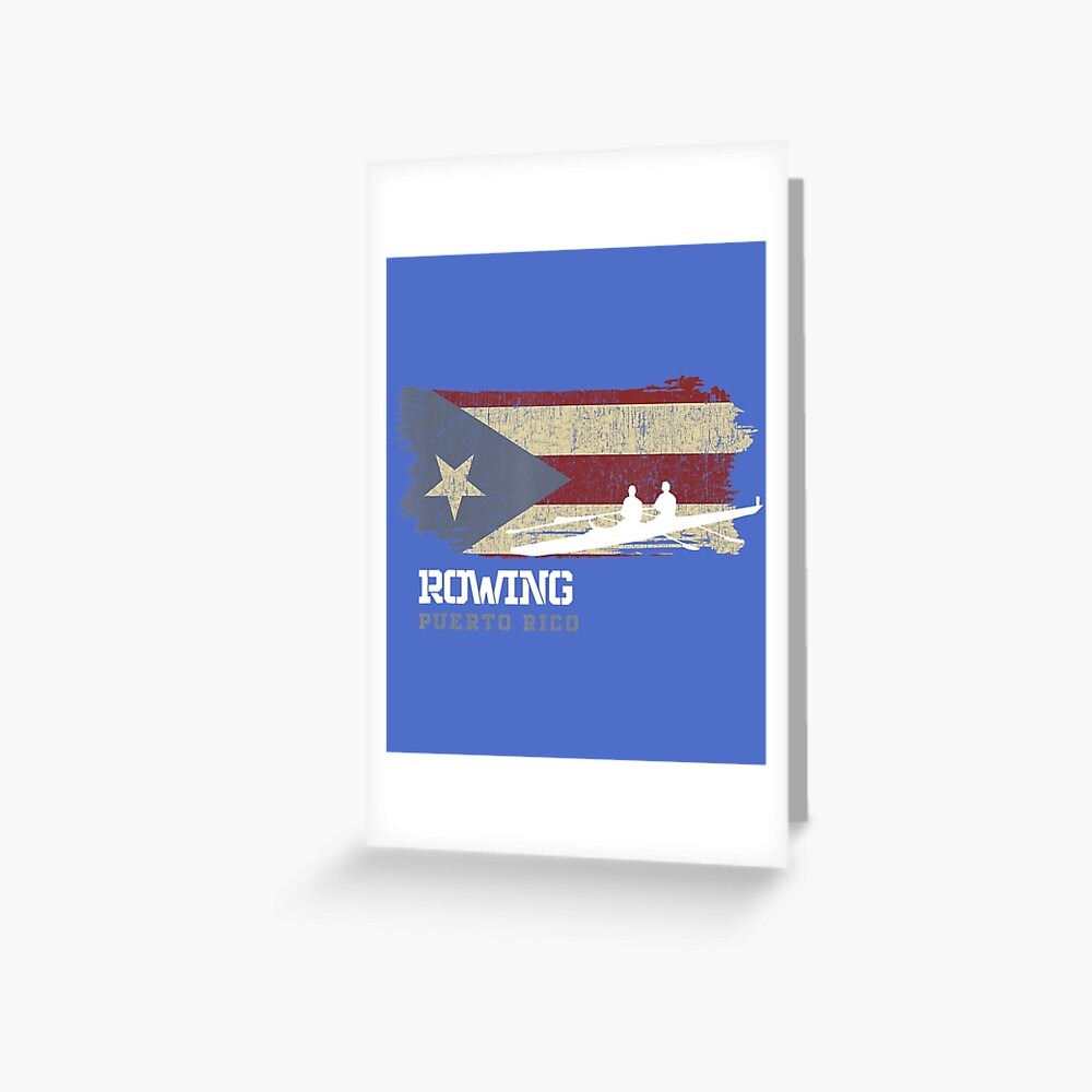 "Puerto Rico Rowing Team Rower Oarsmen Rowing" Greeting Card for Sale