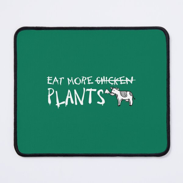 Item preview, Eat More Plants (chicken) with a Cow Vegan Anti- Chick-Fil-A Face Mask   designed and sold by KalerutGenyza.