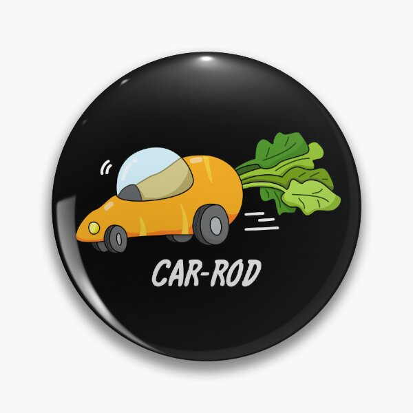 Item preview, Car-rod Funny Carrot Puns (Dark BG) designed and sold by punnybone.