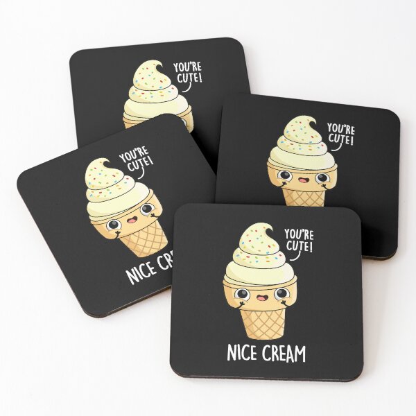 Item preview, Nice Cream Funny Ice Cream Puns (Dark BG) designed and sold by punnybone.