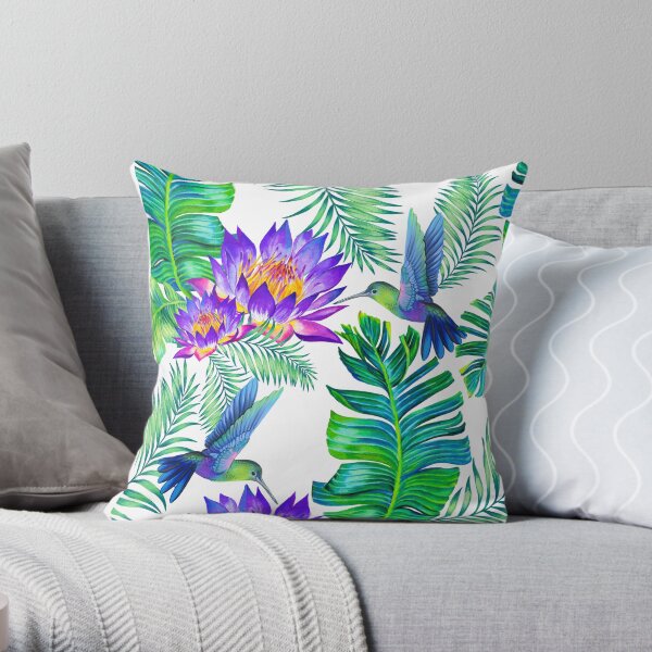 Humming birds Throw Pillow