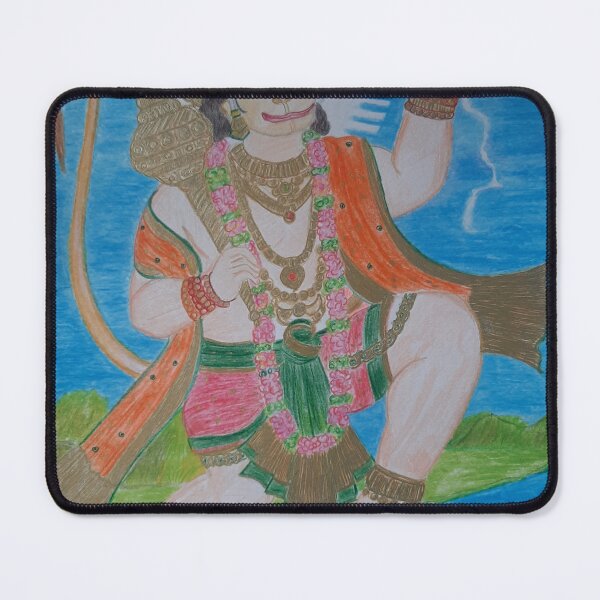 Item preview, Painting of hanuman,done in A4 size paper using colourpencil and gel pen designed and sold by Dream11j.