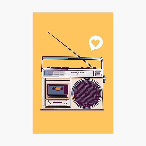 Artikel-Vorschau von Retro Radio Boombox, designt und verkauft von sundrystudio.