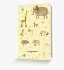 African Animals Greeting Card