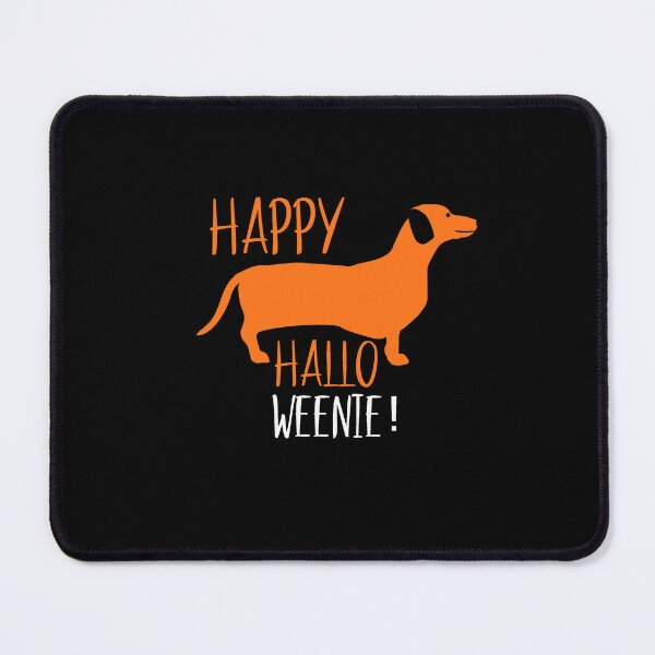 Item preview, Happy Hallo-Weenie Dachshund Halloween - Black Background designed and sold by 8PawsStudio.