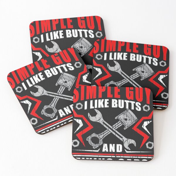 Item preview, Simple Guy Like Butts And Fixing Cars designed and sold by rosamaria2020.
