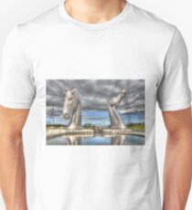 the Kelpies , Helix Park , Grangemouth 654 Unisex T-Shirt