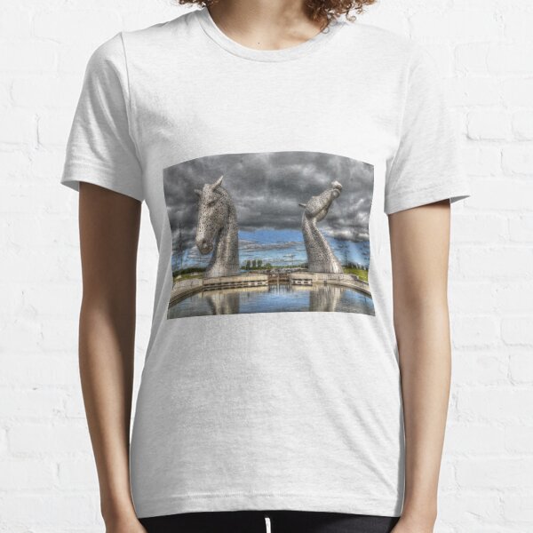 the Kelpies , Helix Park , Grangemouth  654 Essential T-Shirt