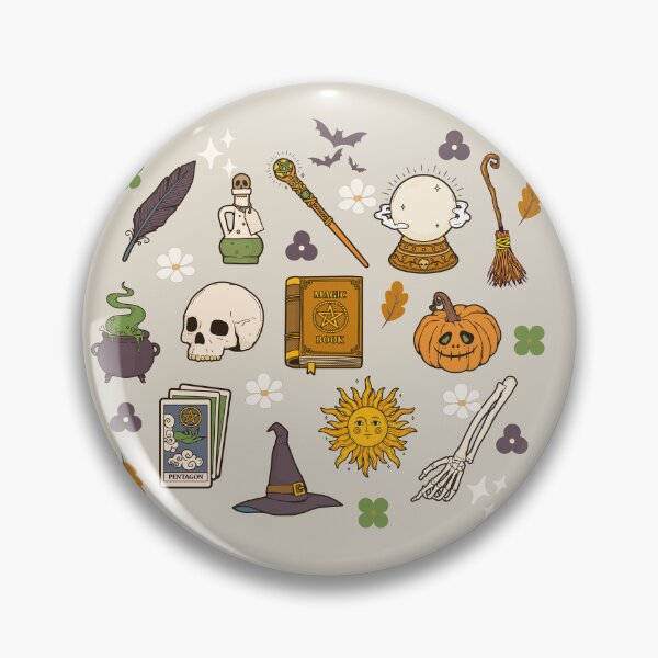 Item preview,  Spooky Halloween Image Pattern Spooky Season Skull Magic Book Pumpkin Vintage designed and sold by JooArtPrints  ★★★★★.