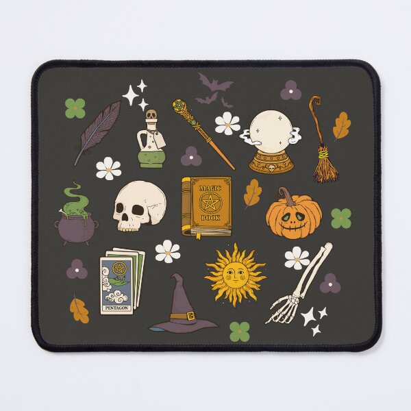 Item preview, Spooky Halloween Image Pattern Spooky Season Skull Magic Book Pumpkin Vintage designed and sold by JooArtPrints ★★★★★.