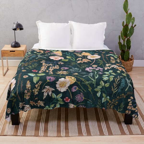 Item preview, Hana Floral (teal) designed and sold by Esther Fallon Lau.