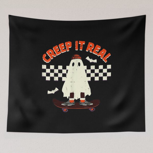 Item preview, Creep It Real Vintage Retro Halloween Ghost Boy Fall Season designed and sold by Casenriddle.