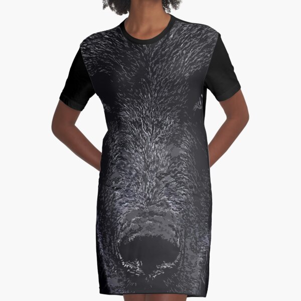 Bear Stare Graphic T-Shirt Dress
