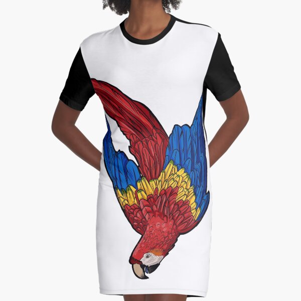 scarlet macaw Graphic T-Shirt Dress