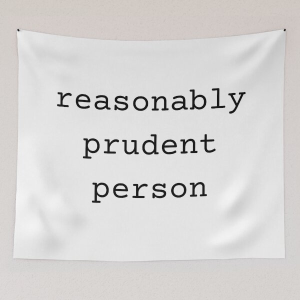 Item preview, reasonably prudent person designed and sold by patentsAurUs.