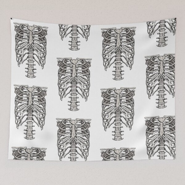 Item preview, Digital illustration of a ribcage. designed and sold by Ramblas Design.