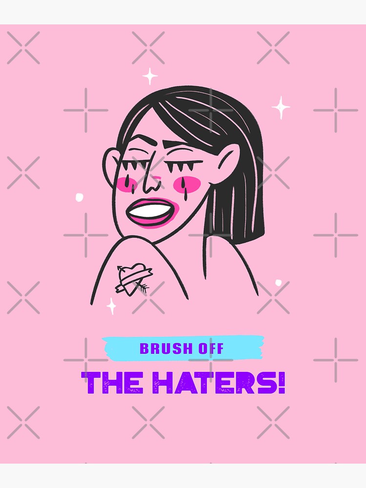"Makeup Memes Brush Off THE HATERS!" Sticker for Sale by Anneand