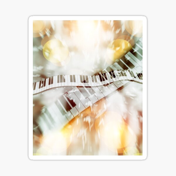 Piano Keyboard Abstract Sticker