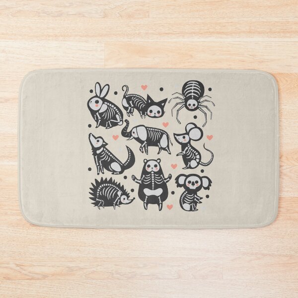 Item preview, Black and White Animal Skeletons Spooky Season Halloween Vintage Cute designed and sold by JooArtPrints  ★★★★★.