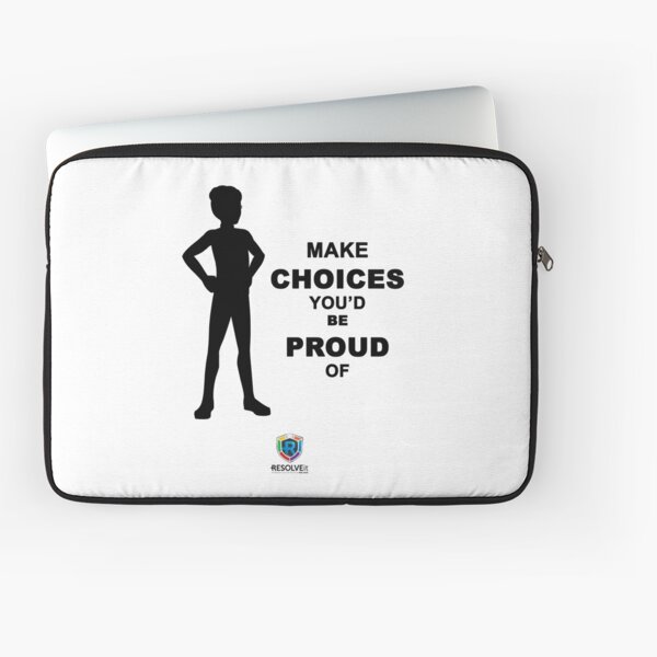 SUPERHERO SINCERITY - Black Silhouette Laptop Sleeve