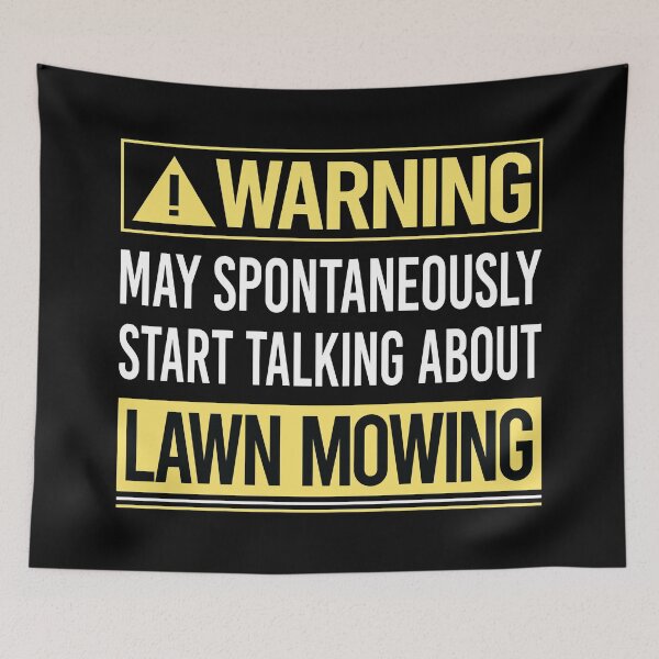 Item preview, Warning About Lawn Mowing Mower Lawnmower designed and sold by WrightTrouble.