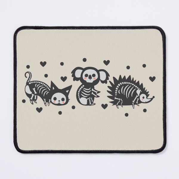 Item preview, Black and White Animal Skeletons Spooky Season Halloween Vintage Cute Kawaii designed and sold by JooArtPrints  ★★★★★.
