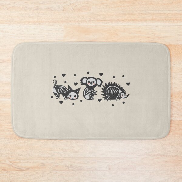 Item preview, Black and White Animal Skeletons Spooky Season Halloween Vintage Cute Kawaii designed and sold by JooArtPrints  ★★★★★.