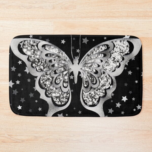 Item preview, Silver Starry Glitter Butterfly Design designed and sold by mbuz90.