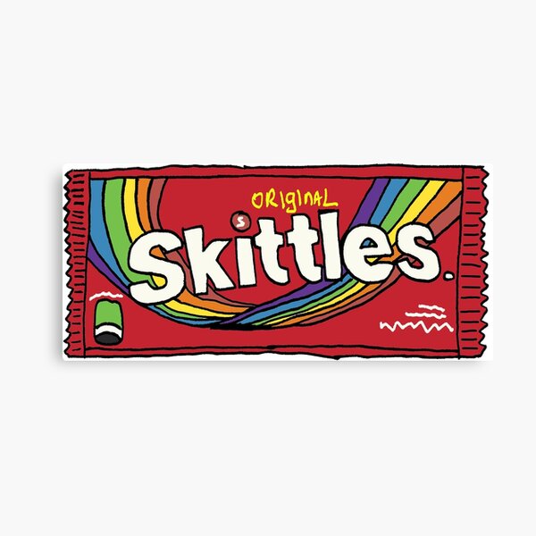 Skittles Illustration Canvas Print By Parttimetrash Redbubble