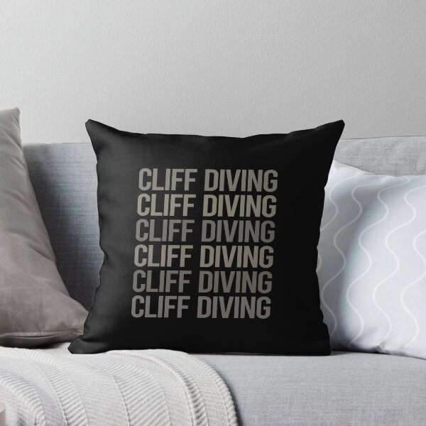 Item preview, Gray Text Art Cliff Diving designed and sold by TartSpiderWeb.